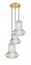 Innovations Lighting 113B-3P-SG-G212 - Springwater - 3 Light - 19 inch - Satin Gold - Cord Hung - Multi Pendant