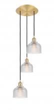 Innovations Lighting 113B-3P-SG-G412 - Dayton - 3 Light - 12 inch - Satin Gold - Cord Hung - Multi Pendant