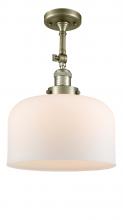 Innovations Lighting 201F-AB-G71-L-LED - Bell - 1 Light - 12 inch - Antique Brass - Semi-Flush Mount