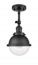 Innovations Lighting 201F-BK-HFS-62-BK - Hampden - 1 Light - 7 inch - Matte Black - Semi-Flush Mount