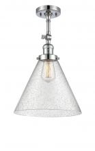 Innovations Lighting 201F-PC-G44-L - Cone - 1 Light - 12 inch - Polished Chrome - Semi-Flush Mount