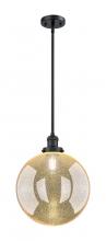 Innovations Lighting 201S-BK-G208-12 - Beacon - 1 Light - 12 inch - Matte Black - Stem Hung - Mini Pendant