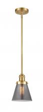 Innovations Lighting 201S-SG-G63 - Cone - 1 Light - 6 inch - Satin Gold - Stem Hung - Mini Pendant