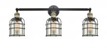 Innovations Lighting 205-BAB-G58-CE-LED - Bell Cage - 3 Light - 31 inch - Black Antique Brass - Bath Vanity Light