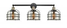 Innovations Lighting 205-BAB-G78-CE-LED - Bell Cage - 3 Light - 34 inch - Black Antique Brass - Bath Vanity Light