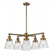 Innovations Lighting 207-6CR-BB-G64 - Small Cone 6 Light Chandelier