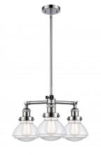 Innovations Lighting 207-PC-G322 - Olean - 3 Light - 19 inch - Polished Chrome - Stem Hung - Chandelier