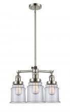 Innovations Lighting 207-PN-G182-LED - Canton - 3 Light - 18 inch - Polished Nickel - Stem Hung - Chandelier