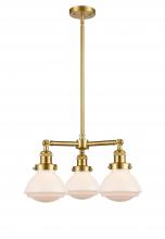 Innovations Lighting 207-SG-G321 - Olean - 3 Light - 19 inch - Satin Gold - Stem Hung - Chandelier