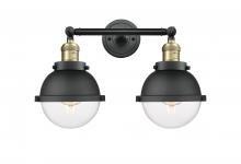 Innovations Lighting 208-BAB-HFS-62-BK - Hampden - 2 Light - 18 inch - Black Antique Brass - Bath Vanity Light