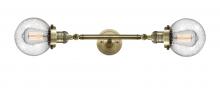 Innovations Lighting 208L-AB-G204-6 - Beacon - 2 Light - 6 inch - Antique Brass - Bath Vanity Light