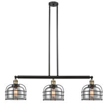 Innovations Lighting 213-BAB-G73-CE-LED - Bell Cage - 3 Light - 42 inch - Black Antique Brass - Stem Hung - Island Light