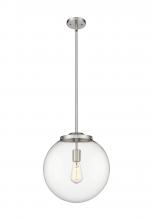 Innovations Lighting 221-1S-SN-G202-14 - Beacon - 1 Light - 16 inch - Brushed Satin Nickel - Stem Hung - Pendant