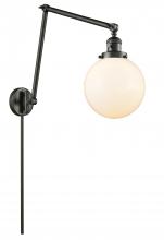 Innovations Lighting 238-OB-G201-8-LED - Beacon - 1 Light - 8 inch - Oil Rubbed Bronze - Swing Arm