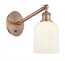 Innovations Lighting 317-1W-AC-G559-5GWH - Bridal Veil - 1 Light - 5 inch - Antique Copper - Sconce