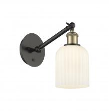 Innovations Lighting 317-1W-BAB-G559-5GWH - Bridal Veil - 1 Light - 5 inch - Black Antique Brass - Sconce