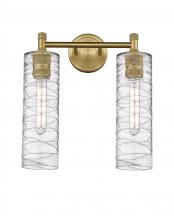 Innovations Lighting 434-2W-BB-G434-12DE - Crown Point - 2 Light - 14 inch - Brushed Brass - Bath Vanity Light