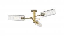 Innovations Lighting 434-3F-BB-G434-12DE - Crown Point - 3 Light - 34 inch - Brushed Brass - Flush Mount