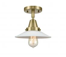 Innovations Lighting 447-1C-AB-G1-LED - Halophane - 1 Light - 9 inch - Antique Brass - Flush Mount