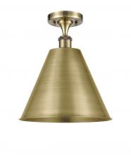 Innovations Lighting 516-1C-AB-MBC-12-AB-LED - Berkshire - 1 Light - 12 inch - Antique Brass - Semi-Flush Mount