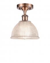 Innovations Lighting 516-1C-AC-G422-LED - Arietta - 1 Light - 8 inch - Antique Copper - Semi-Flush Mount