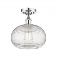 Innovations Lighting 516-1C-PC-G555-10CL - Ithaca - 1 Light - 10 inch - Polished Chrome - Semi-Flush Mount