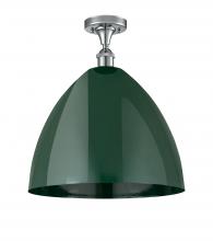 Innovations Lighting 516-1C-PC-MBD-16-GR - Plymouth - 1 Light - 16 inch - Polished Chrome - Semi-Flush Mount