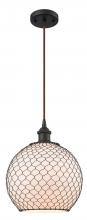 Innovations Lighting 516-1P-OB-G121-10CBK - Farmhouse Chicken Wire - 1 Light - 10 inch - Oil Rubbed Bronze - Cord hung - Mini Pendant