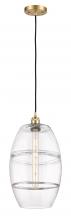 Innovations Lighting 516-1P-SG-G557-10CL - Vaz - 1 Light - 10 inch - Satin Gold - Cord hung - Mini Pendant