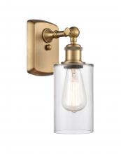 Innovations Lighting 516-1W-BB-G802 - Clymer - 1 Light - 4 inch - Brushed Brass - Sconce