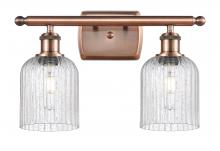 Innovations Lighting 516-2W-AC-G559-5SDY - Bridal Veil - 2 Light - 15 inch - Antique Copper - Bath Vanity Light