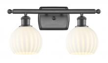 Innovations Lighting 516-2W-OB-G1217-6WV - White Venetian - 2 Light - 16 inch - Oil Rubbed Bronze - Bath Vanity Light