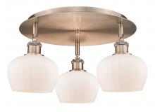 Innovations Lighting 516-3C-AC-G91 - Fenton - 3 Light - 18 inch - Antique Copper - Flush Mount