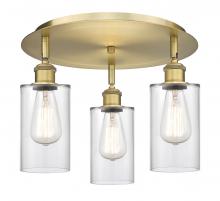 Innovations Lighting 516-3C-BB-G802 - Clymer - 3 Light - 16 inch - Brushed Brass - Flush Mount