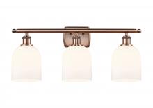 Innovations Lighting 516-3W-AC-G558-6GWH - Bella - 3 Light - 26 inch - Antique Copper - Bath Vanity Light