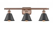 Innovations Lighting 516-3W-AC-M8-BK - Smithfield - 3 Light - 27 inch - Antique Copper - Bath Vanity Light