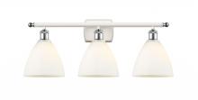 Innovations Lighting 516-3W-WPC-GBD-751 - Bristol - 3 Light - 28 inch - White Polished Chrome - Bath Vanity Light