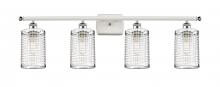 Innovations Lighting 516-4W-WPC-M18-PC - Nestbrook - 4 Light - 35 inch - White Polished Chrome - Bath Vanity Light