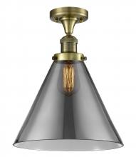 Innovations Lighting 517-1CH-AB-G43-L-LED - Cone - 1 Light - 12 inch - Antique Brass - Semi-Flush Mount