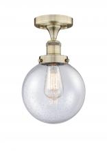 Innovations Lighting 616-1F-AB-G204-8 - Beacon - 1 Light - 8 inch - Antique Brass - Semi-Flush Mount