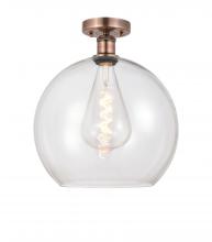 Innovations Lighting 616-1F-AC-G122-14 - Athens - 1 Light - 14 inch - Antique Copper - Semi-Flush Mount