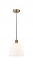 Innovations Lighting 616-1P-AB-GBD-91-LED - Bristol - 1 Light - 9 inch - Antique Brass - Cord hung - Mini Pendant