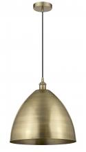 Innovations Lighting 616-1P-AB-MBD-16-AB-LED - Bristol - 1 Light - 16 inch - Antique Brass - Cord hung - Mini Pendant