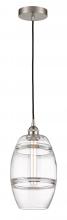 Innovations Lighting 616-1P-SN-G557-8CL - Vaz - 1 Light - 8 inch - Brushed Satin Nickel - Cord hung - Mini Pendant