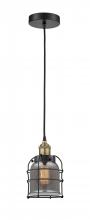 Innovations Lighting 616-1PH-BAB-G53-CE - Bell Cage - 1 Light - 6 inch - Black Antique Brass - Mini Pendant