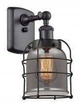 Innovations Lighting 916-1W-BK-G53-CE-LED - Bell Cage - 1 Light - 5 inch - Matte Black - Sconce