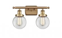 Innovations Lighting 916-2W-BB-G202-6 - Beacon - 2 Light - 16 inch - Brushed Brass - Bath Vanity Light