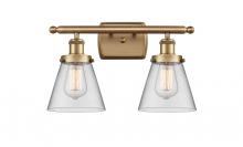 Innovations Lighting 916-2W-BB-G62 - Cone - 2 Light - 16 inch - Brushed Brass - Bath Vanity Light