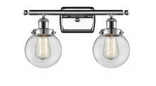 Innovations Lighting 916-2W-PC-G202-6 - Beacon - 2 Light - 16 inch - Polished Chrome - Bath Vanity Light