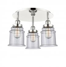 Innovations Lighting 916-3C-PN-G184 - Whitney - 3 Light - 18 inch - Polished Nickel - Flush Mount